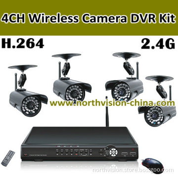 4CH Wireless Camera Kit with Mobile Phone Monitoring Function
